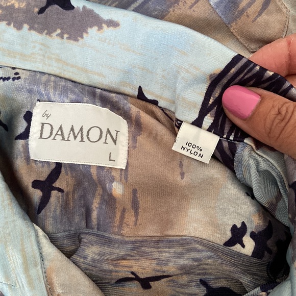 Vintage DAMON collared shirt/ blouse unisex size large - Picture 4 of 9